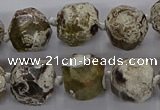 CAG9800 15.5 inches 12*14mm - 14*16mm faceted nuggets ocean agate beads