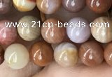 CAG9805 15.5 inches 6mm round wood agate beads wholesale