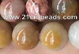 CAG9808 15.5 inches 12mm round wood agate beads wholesale