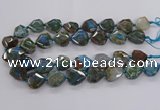 CAG9820 18*20mm - 25*30mm faceted freefrom dragon veins agate beads