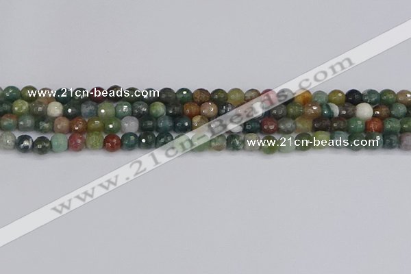 CAG9831 15.5 inches 6mm faceted round Indian agate beads