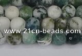 CAG9838 15.5 inches 6mm faceted round tree agate beads