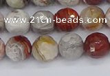 CAG9862 15.5 inches 8mm faceted round Mexican crazy lace agate beads