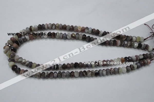 CAG988 15.5 inches 5*8mm faceted rondelle botswana agate beads