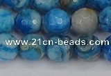 CAG9885 15.5 inches 10mm faceted round blue crazy lace agate beads