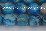 CAG9886 15.5 inches 12mm faceted round blue crazy lace agate beads