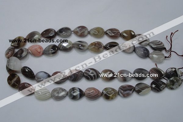 CAG989 15.5 inches 13*18mm faceted flat teardrop botswana agate beads