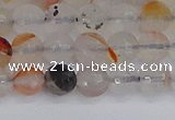 CAG9890 15.5 inches 6mm faceted round dendritic agate beads