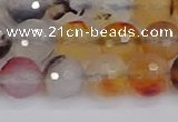 CAG9891 15.5 inches 8mm faceted round dendritic agate beads