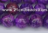 CAG9921 15.5 inches 12mm round purple crazy lace agate beads