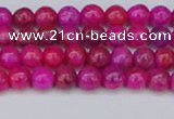 CAG9924 15.5 inches 4mm round fuchsia crazy lace agate beads