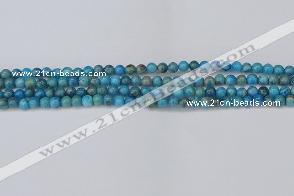 CAG9931 15.5 inches 4mm round blue crazy lace agate beads