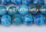 CAG9933 15.5 inches 8mm round blue crazy lace agate beads