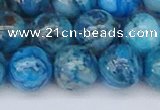 CAG9935 15.5 inches 12mm round blue crazy lace agate beads