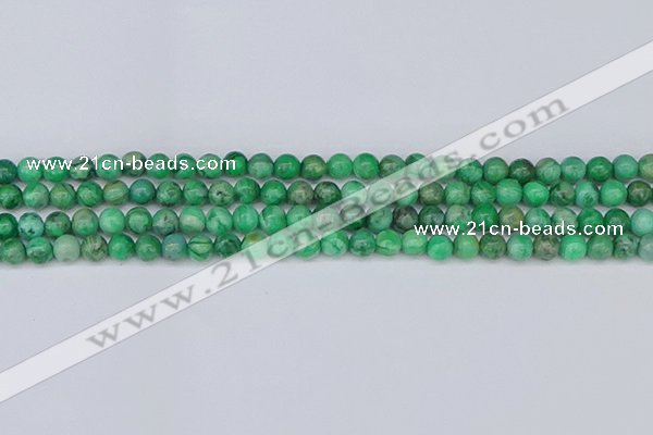 CAG9938 15.5 inches 4mm round green crazy lace agate beads