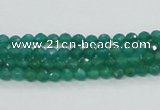 CAJ01 15.5 inches 4mm faceted round green aventurine jade beads
