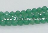 CAJ02 15.5 inches 6mm faceted round green aventurine jade beads