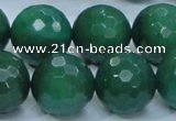 CAJ08 15.5 inches 20mm faceted round green aventurine jade beads