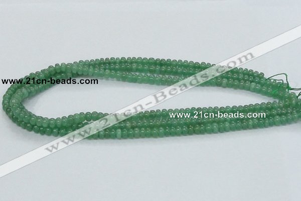 CAJ10 15.5 inches 4*6mm rondelle green aventurine jade beads