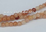 CAJ101 15.5 inches 4mm round red aventurine jade beads wholesale