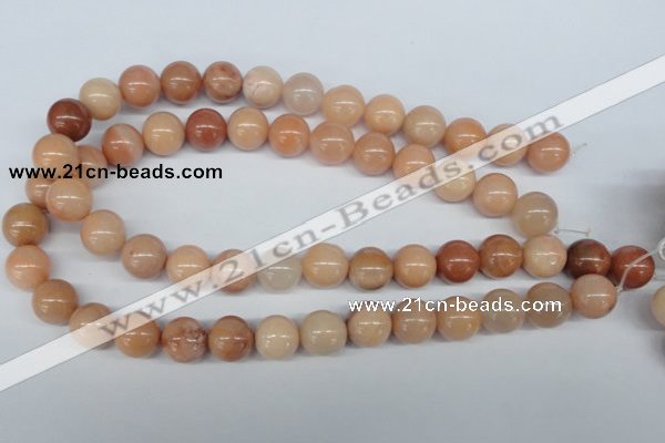 CAJ105 15.5 inches 14mm round red aventurine jade beads wholesale