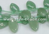 CAJ11 15.5 inches 10*12mm horse eye green aventurine jade beads