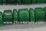 CAJ12 15.5 inches 6*18mm & 12*18mm rondelle green aventurine beads