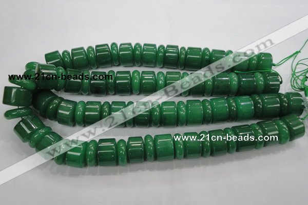 CAJ12 15.5 inches 6*18mm & 12*18mm rondelle green aventurine beads