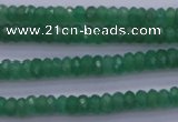 CAJ15 15.5 inches 4*6mm faceted rondelle green aventurine beads