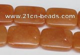 CAJ159 15.5 inches 18*25mm rectangle red aventurine jade beads