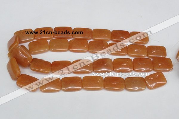 CAJ159 15.5 inches 18*25mm rectangle red aventurine jade beads