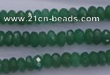 CAJ16 15.5 inches 5*8mm faceted rondelle green aventurine beads