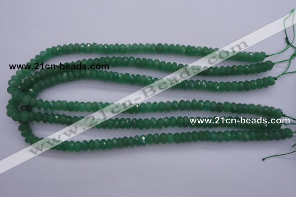 CAJ16 15.5 inches 5*8mm faceted rondelle green aventurine beads