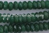 CAJ17 15.5 inches 7*12mm faceted rondelle green aventurine beads