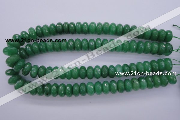 CAJ18 15.5 inches 8*16mm faceted rondelle green aventurine beads