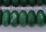 CAJ20 15.5 inches 10*20mm faceted rondelle green aventurine beads