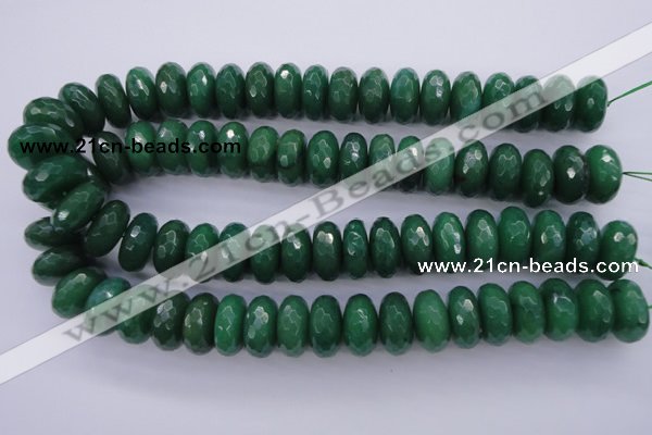 CAJ20 15.5 inches 10*20mm faceted rondelle green aventurine beads