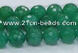 CAJ25 15.5 inches 14mm faceted round green aventurine beads