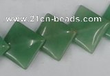 CAJ303 15.5 inches 18*18mm diamond green aventurine jade beads