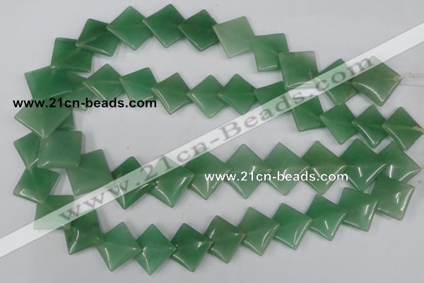 CAJ303 15.5 inches 18*18mm diamond green aventurine jade beads