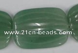 CAJ309 15.5 inches 30*40mm carved rectangle green aventurine jade beads