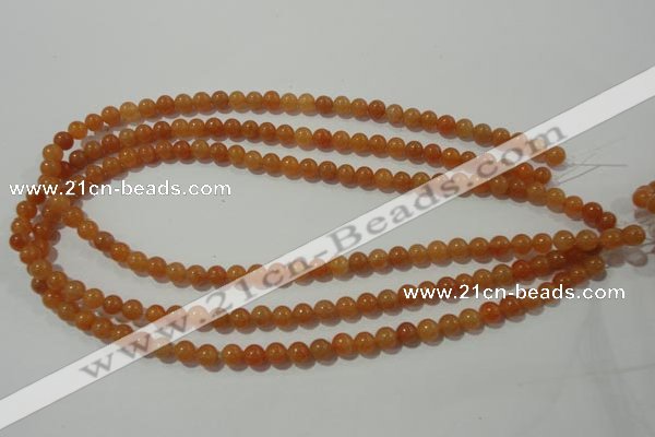 CAJ351 15.5 inches 6mm round red aventurine beads wholesale