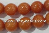 CAJ355 15.5 inches 14mm round red aventurine beads wholesale