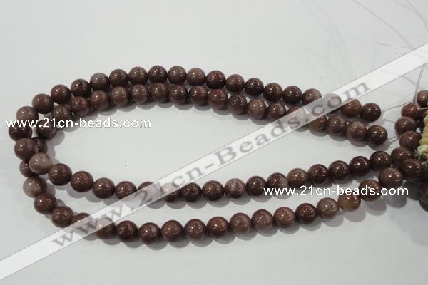 CAJ454 15.5 inches 10mm round purple aventurine beads wholesale