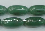 CAJ53 15.5 inches 12*26mm rice green aventurine jade beads wholesale