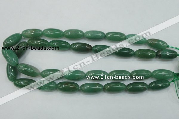 CAJ53 15.5 inches 12*26mm rice green aventurine jade beads wholesale