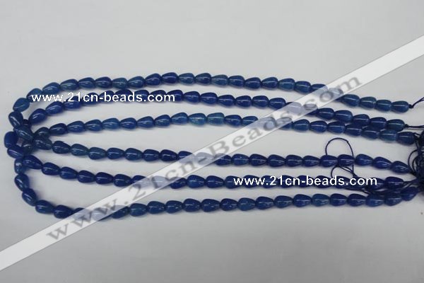 CAJ571 15.5 inches 6*8mm teardrop blue aventurine beads wholesale