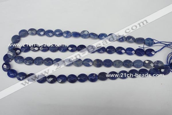 CAJ580 15.5 inches 10*12mm faceted oval blue aventurine beads wholesale