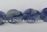 CAJ584 15.5 inches 16*16mm curved moon blue aventurine beads wholesale