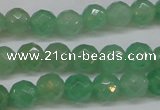 CAJ622 15.5 inches 8mm faceted round green aventurine beads